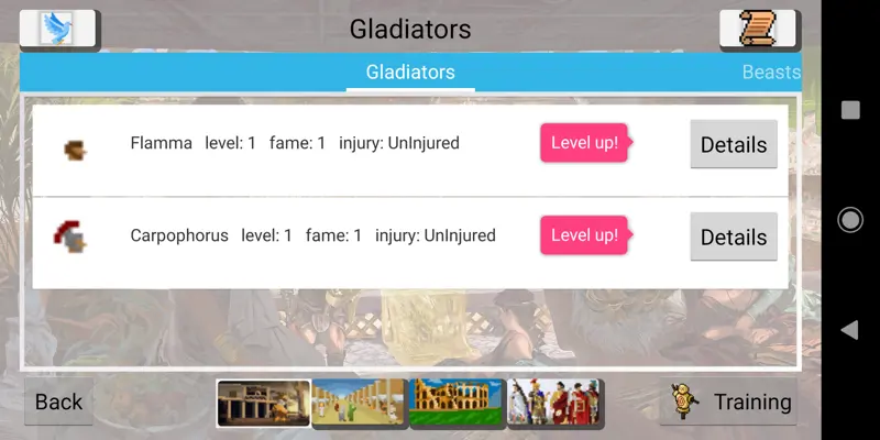 Gladiator Manager android App screenshot 9