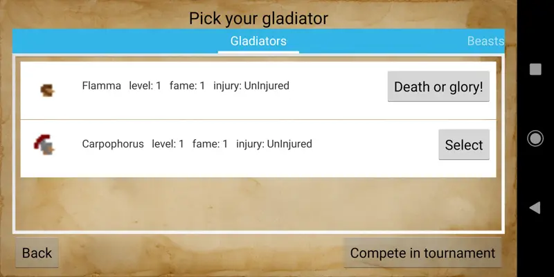 Gladiator Manager android App screenshot 4